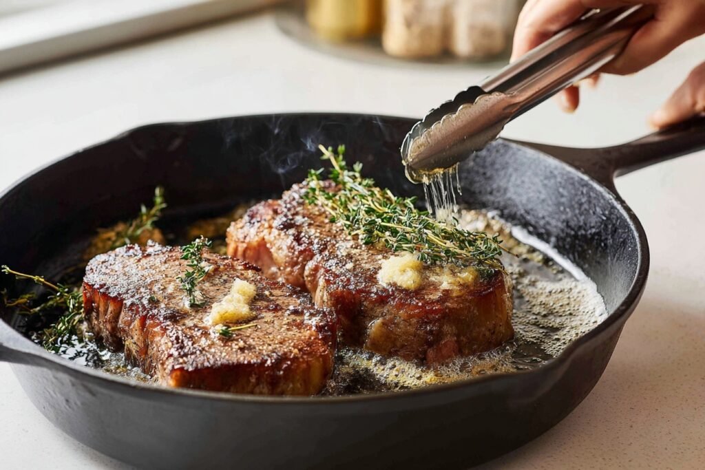 Searing Pan-Seared Steak in Butter Sauce