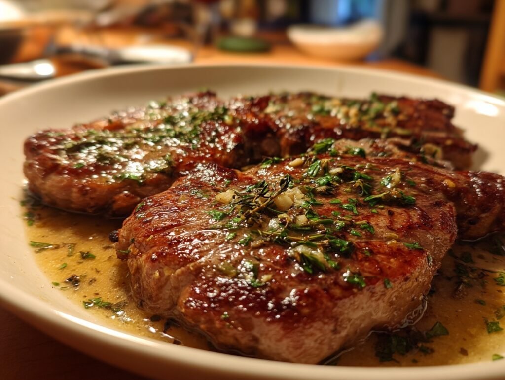 Stored Pan-Seared Steak in Butter Sauce