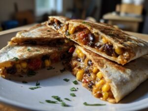 Crispy Black Bean Quesadillas