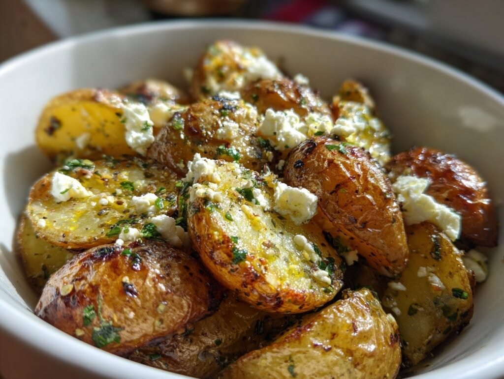 Stored Greek Feta Roast Potatoes