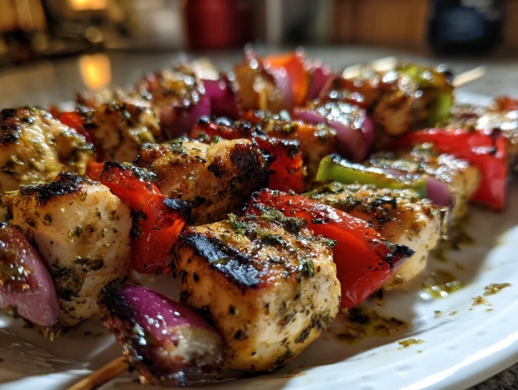 Lemon Herb Grilled Chicken Skewers