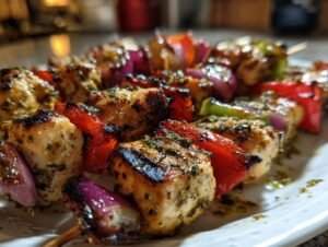 Lemon Herb Grilled Chicken Skewers
