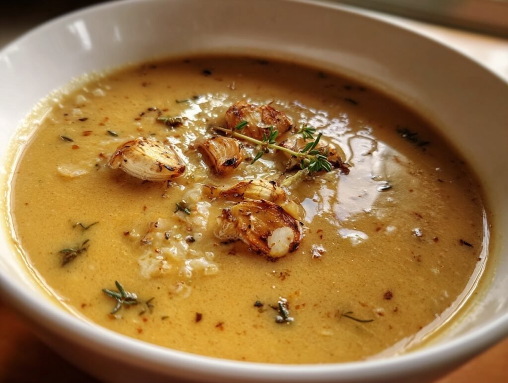 roasted garlic soup