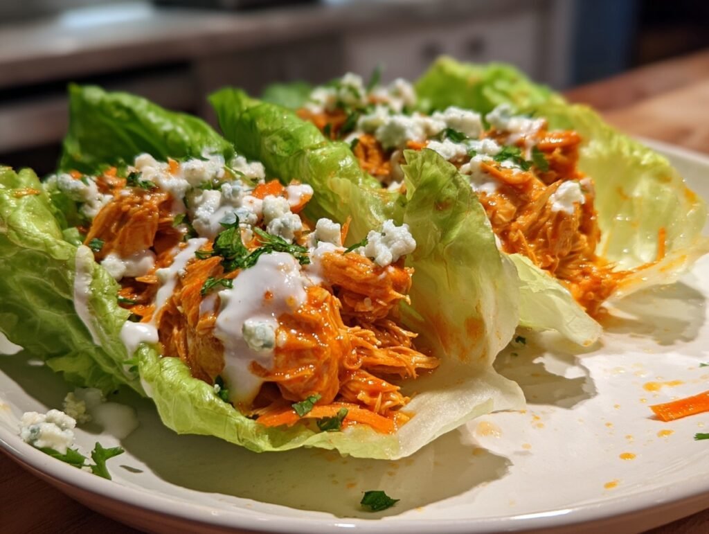 Buffalo Chicken Lettuce Wraps
