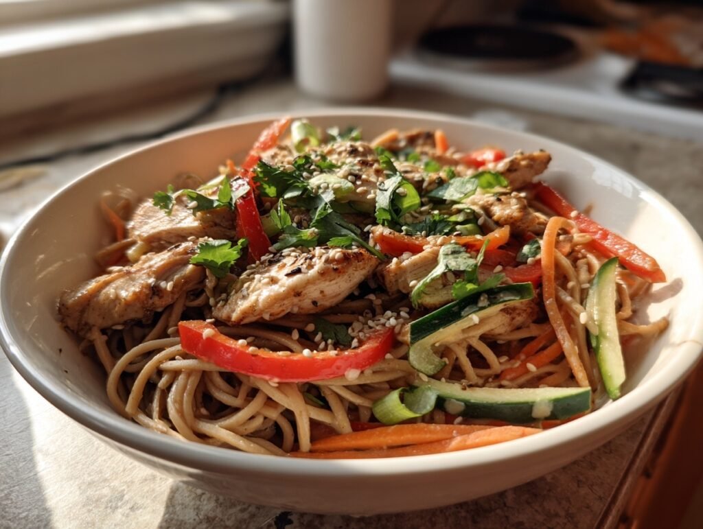Cold Sesame Noodle Bowls