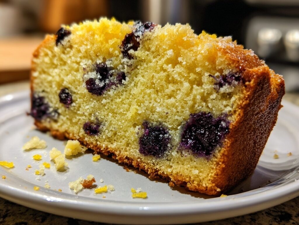 Creamy Blueberry Lemon Pound Cake