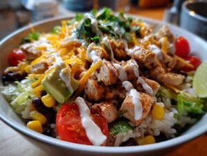 Creamy Chicken Burrito Bowl