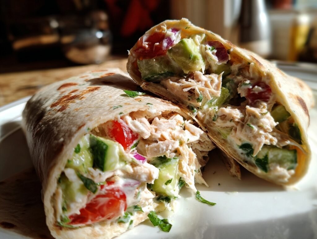 Crispy Chicken Avocado Wraps