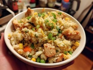 Crispy Chicken Cauliflower Fried Rice