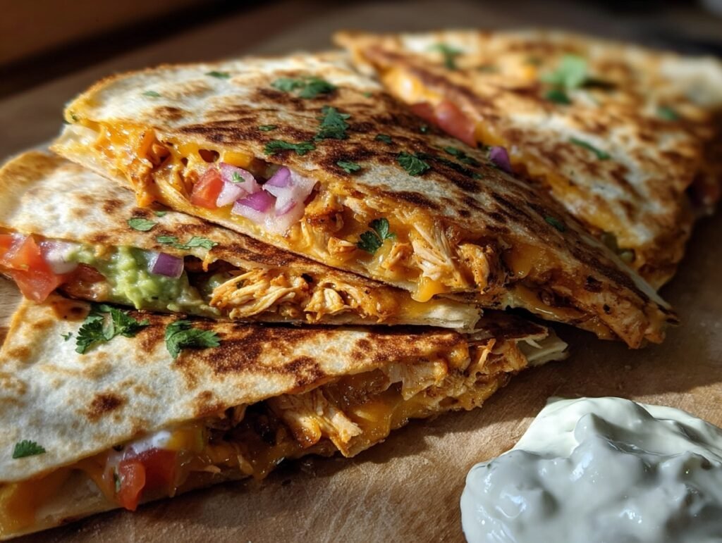 Crispy Chicken Quesadillas