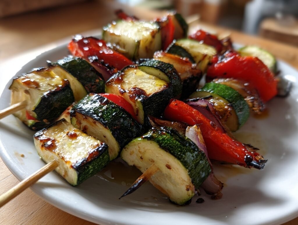 Crispy Grilled Zucchini Kabobs