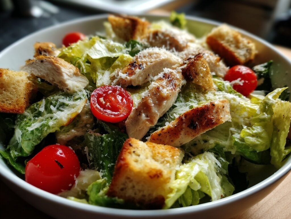 Crunchy Chicken Caesar Salad Bowl