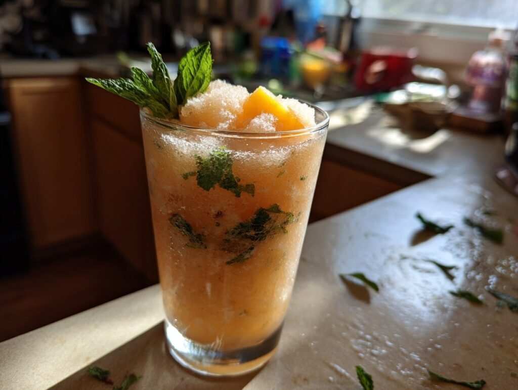 Frozen Peach Mocktail
