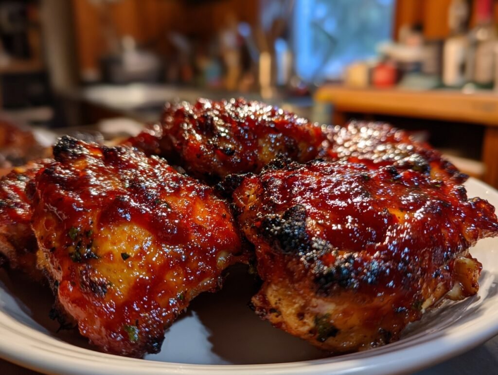 Grilled BBQ Chicken Thighs