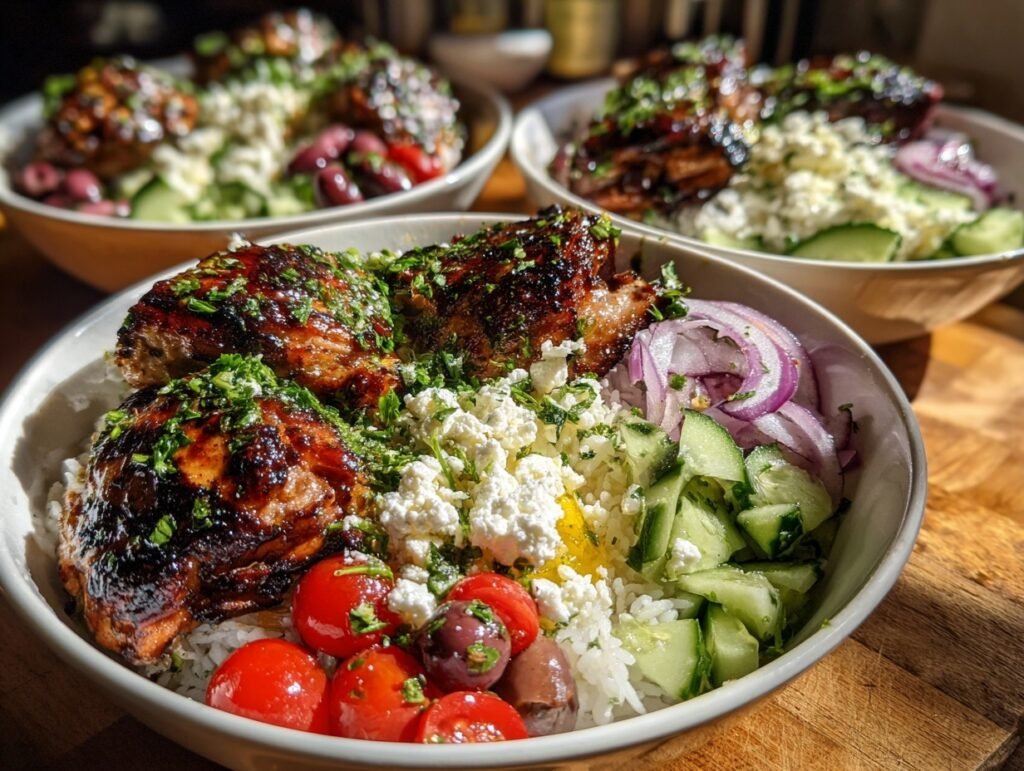 Grilled Greek Chicken Bowls