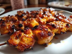 Honey Garlic Chicken Skewers