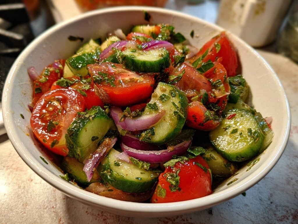 Juicy Cucumber Tomato Salad