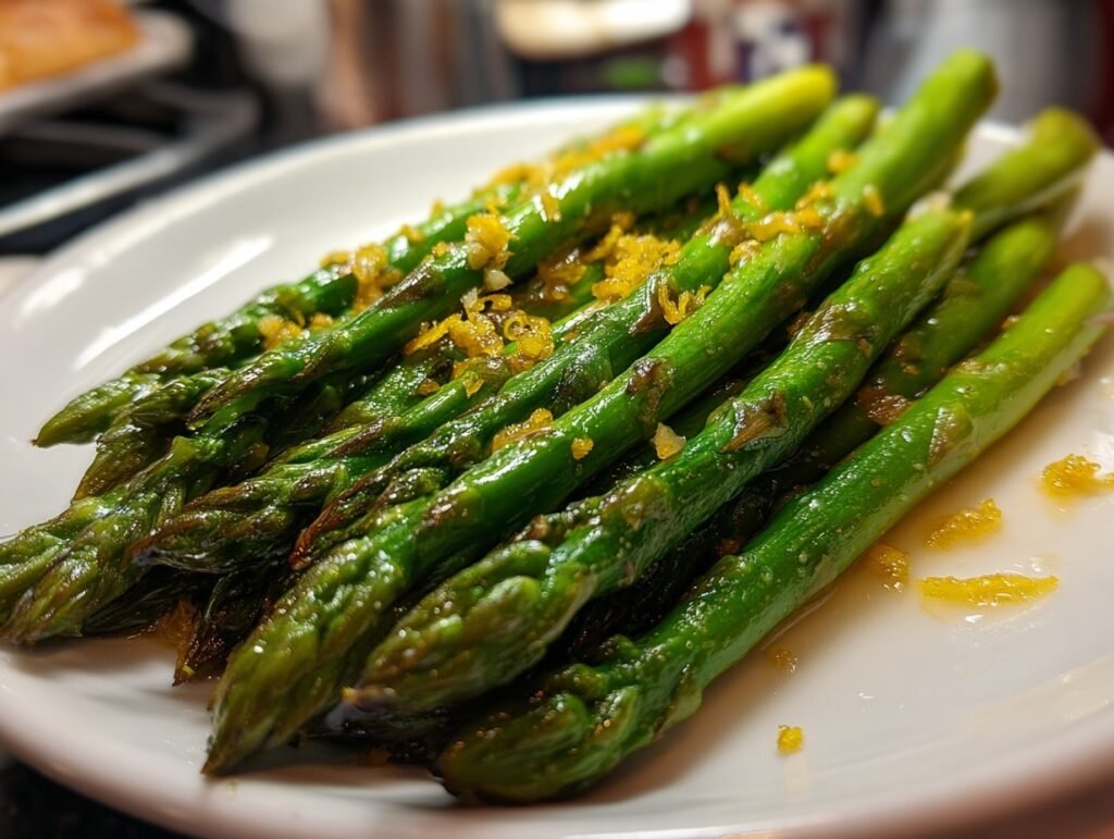 Juicy Lemon Garlic Asparagus