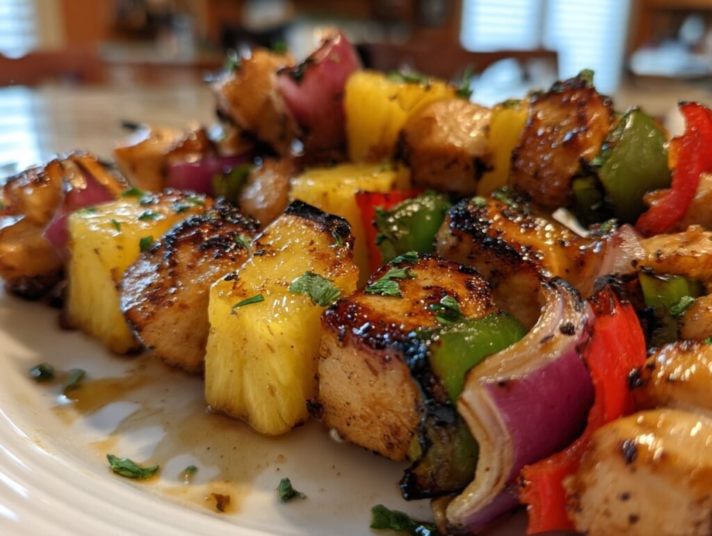 Juicy Pineapple Chicken Kabobs
