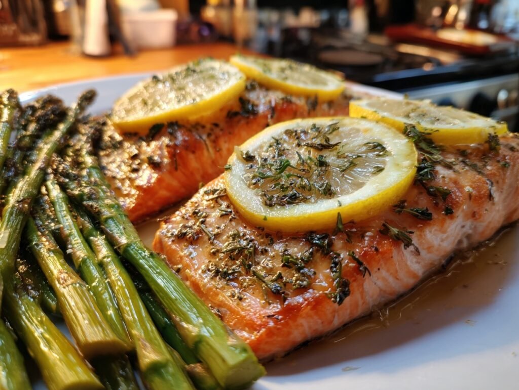Lemon Herb Salmon Asparagus