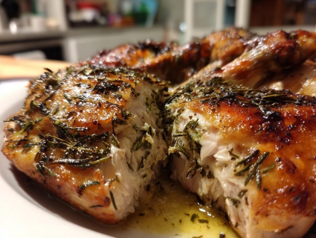 Lemon Herb Spatchcock Chicken