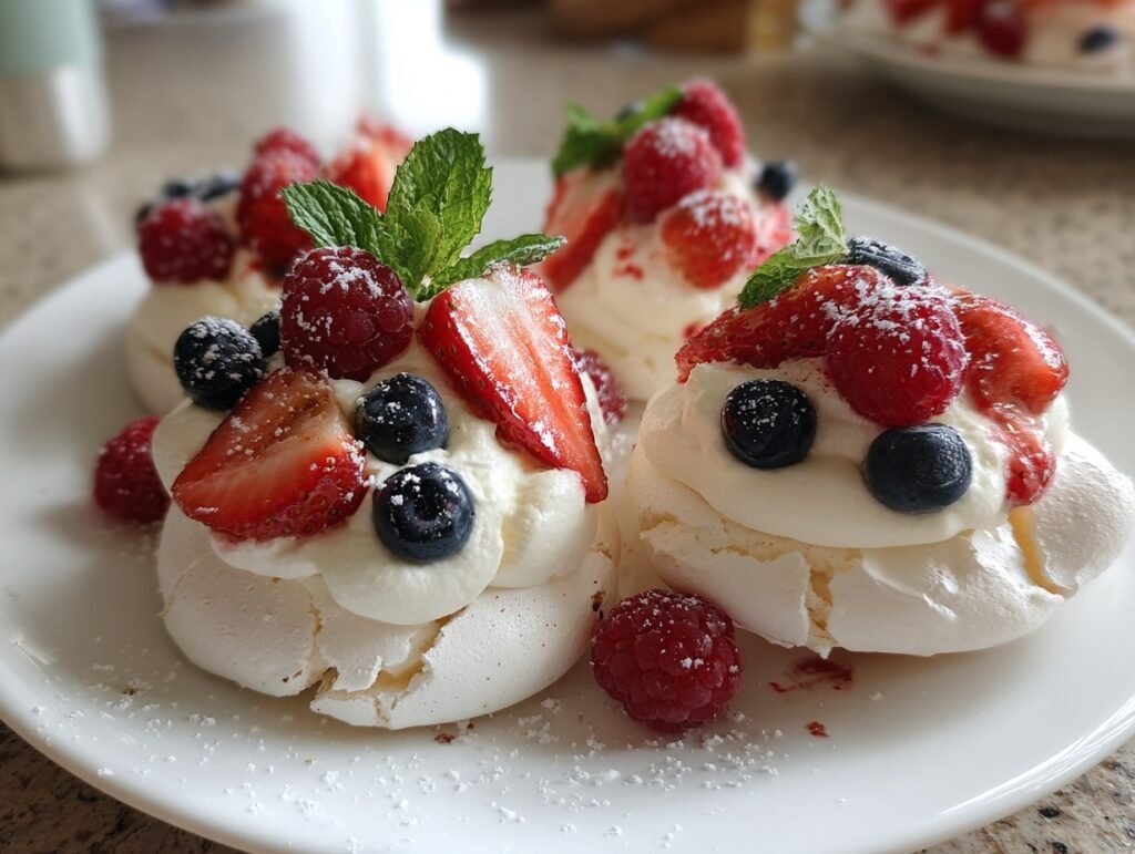 Mini Fruit Pavlovas