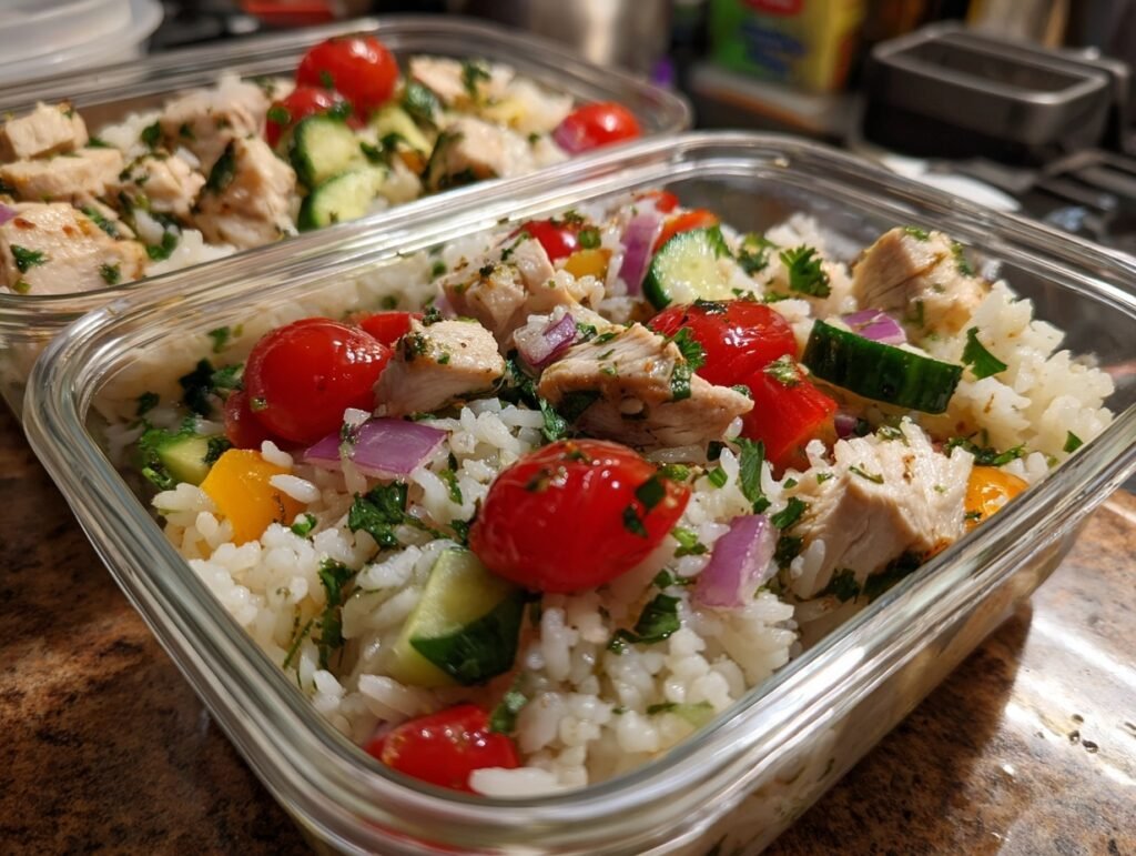 No-Cook Rice Veggie Prep