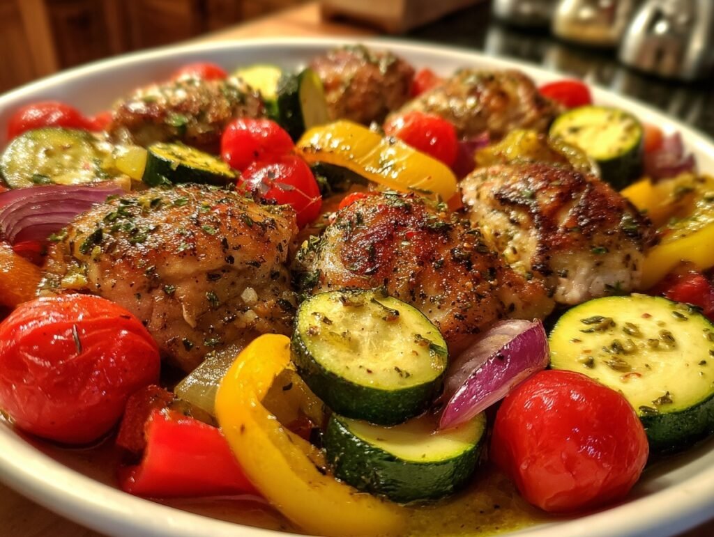 One Pan Chicken Vegetables
