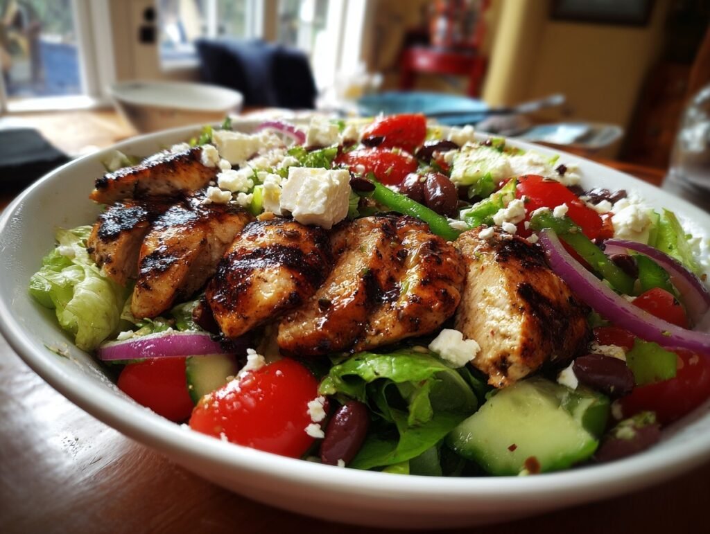 Protein Packed Grilled Chicken Greek Salad