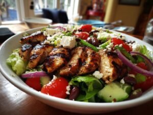 Protein Packed Grilled Chicken Greek Salad