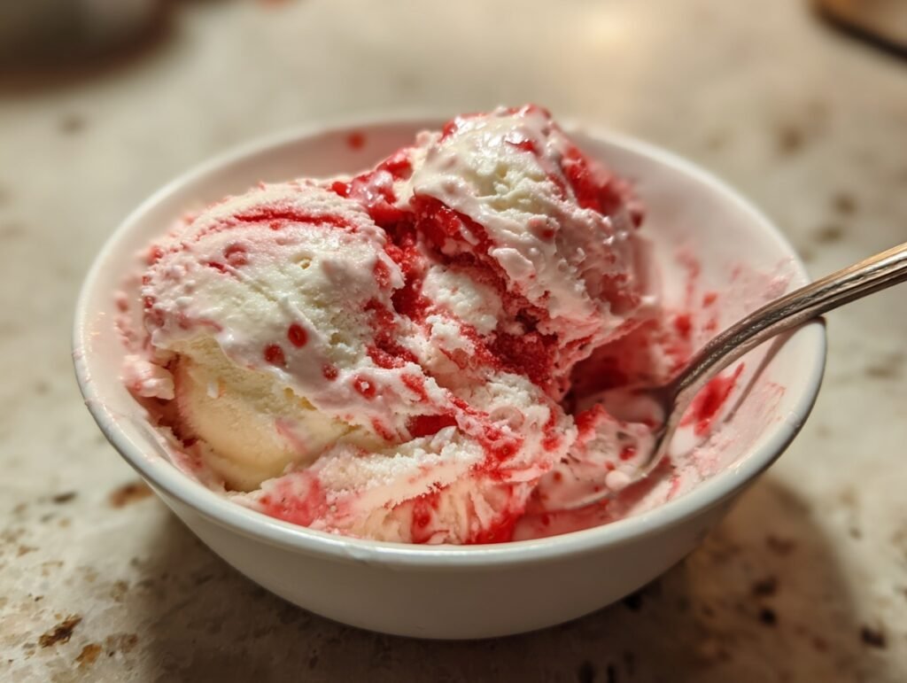 Silky Strawberry Buttermilk Sherbet