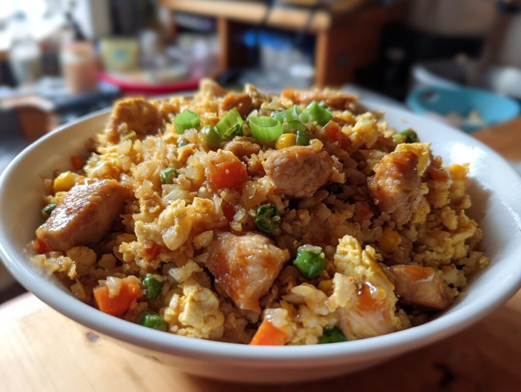 Smoky Chicken Cauliflower Fried Rice