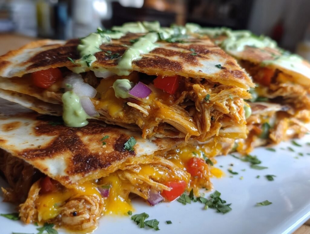 chicken quesadillas avocado crema
