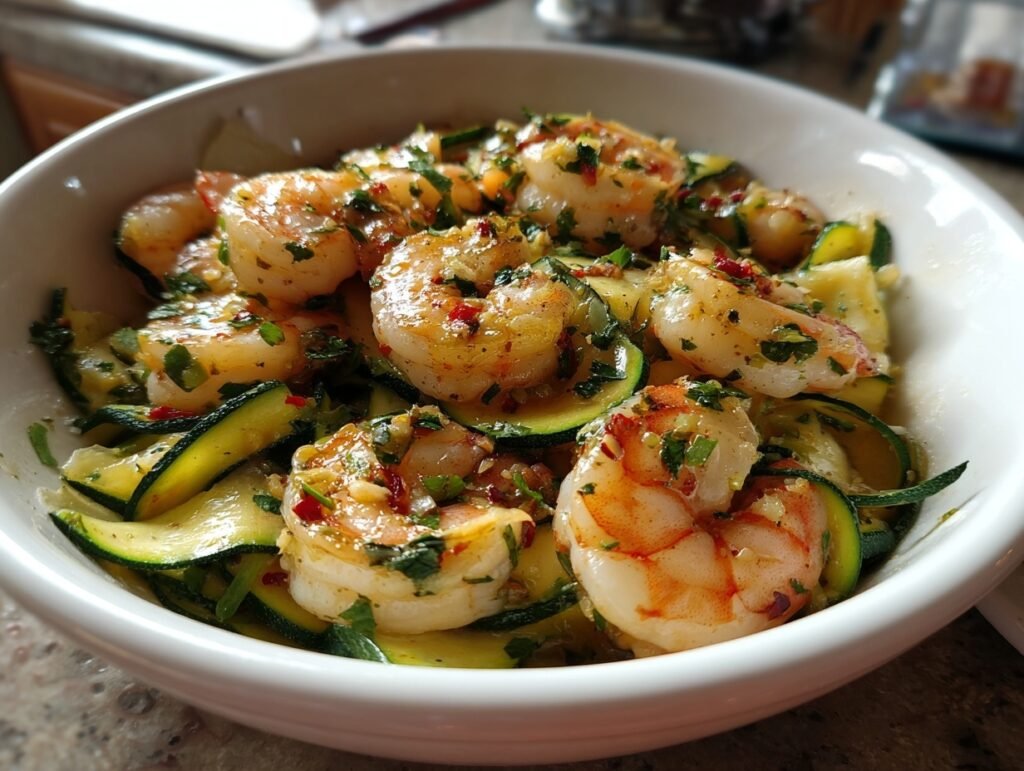 lemon garlic shrimp zucchini