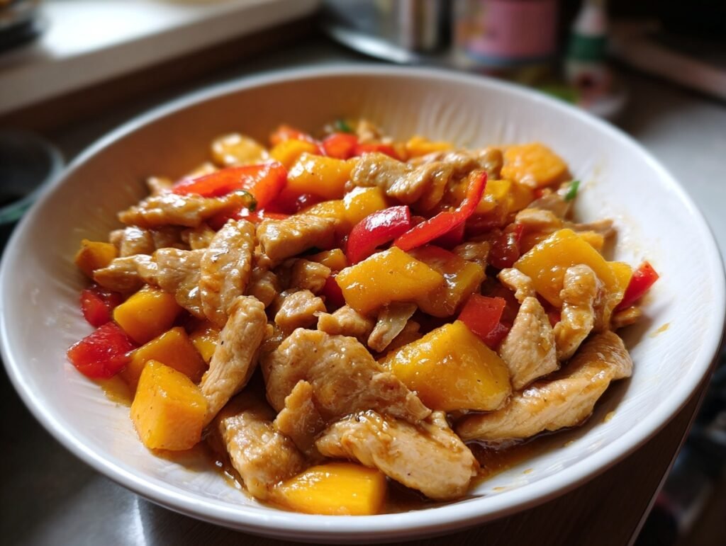 mango chicken stir fry