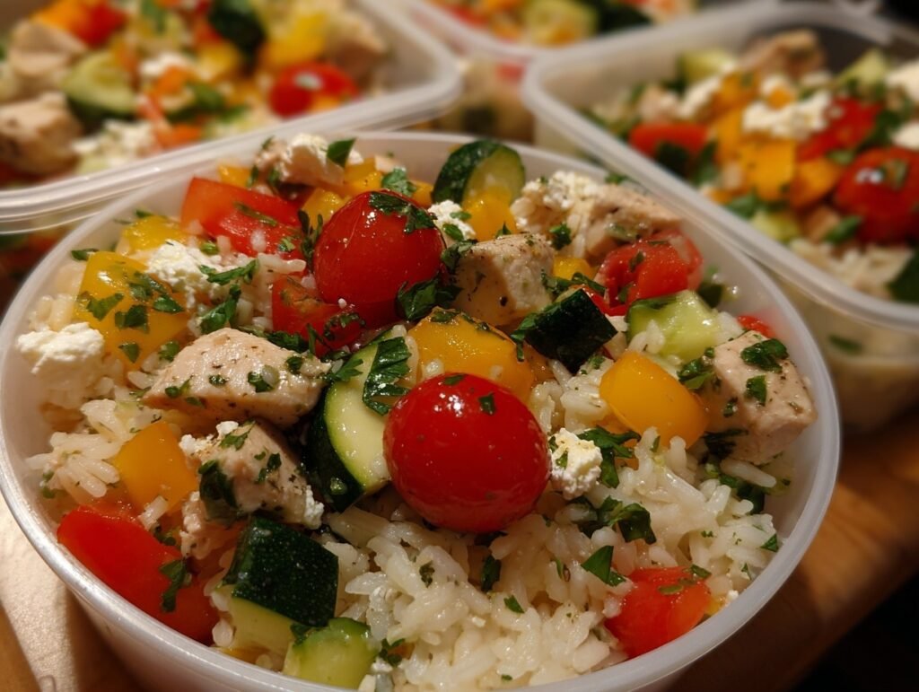 summer rice veggie containers