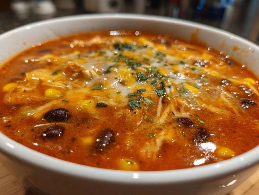 Cheesy Chicken Enchilada Soup