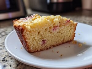 Creamy Lemon Strawberry Yogurt Cake