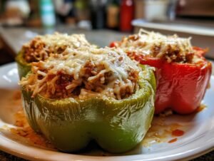 Creamy Turkey Stuffed Peppers