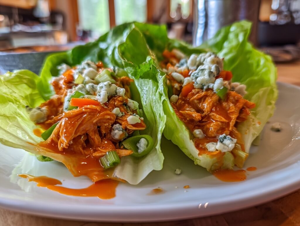 Crispy Buffalo Chicken Lettuce Wraps