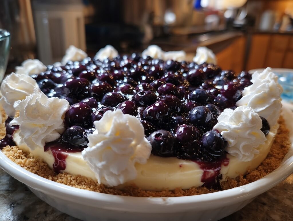 No Bake Blueberry Pie