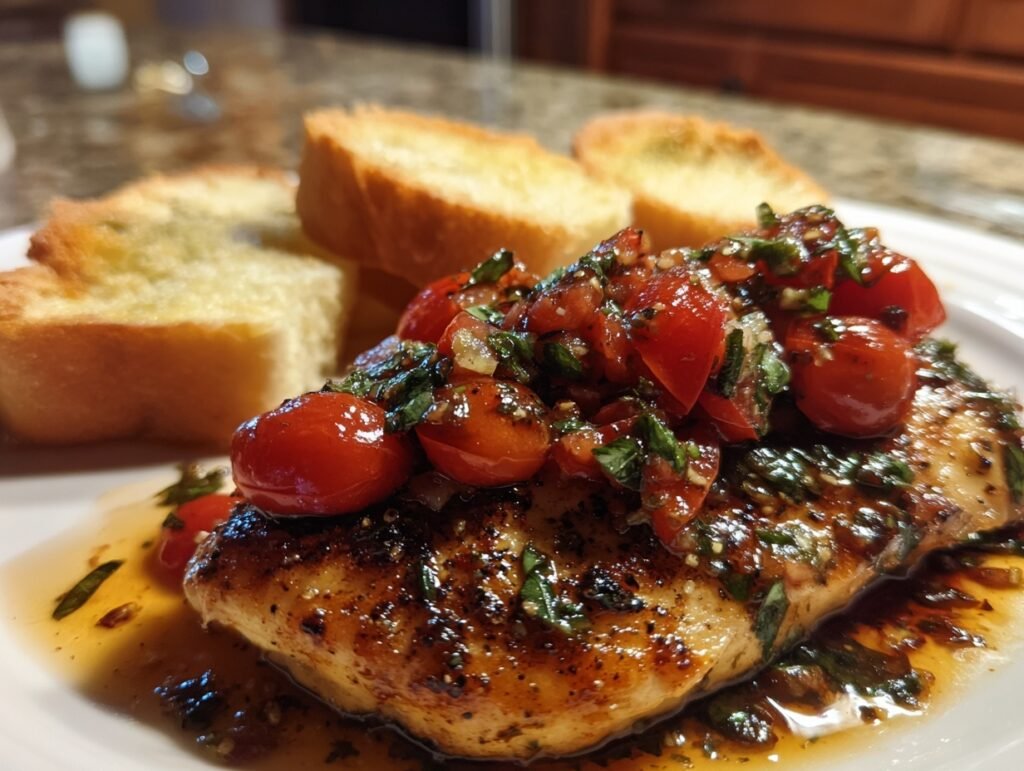 Sheet Pan Chicken Bruschetta