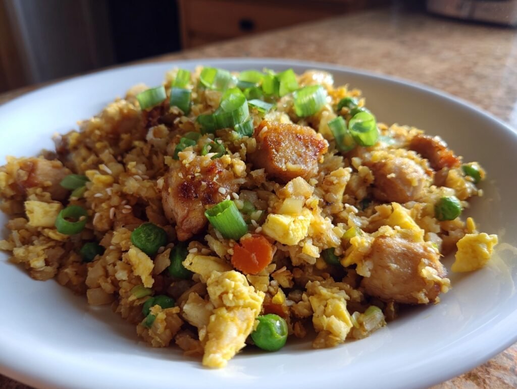 Sheet Pan Chicken Cauliflower Rice