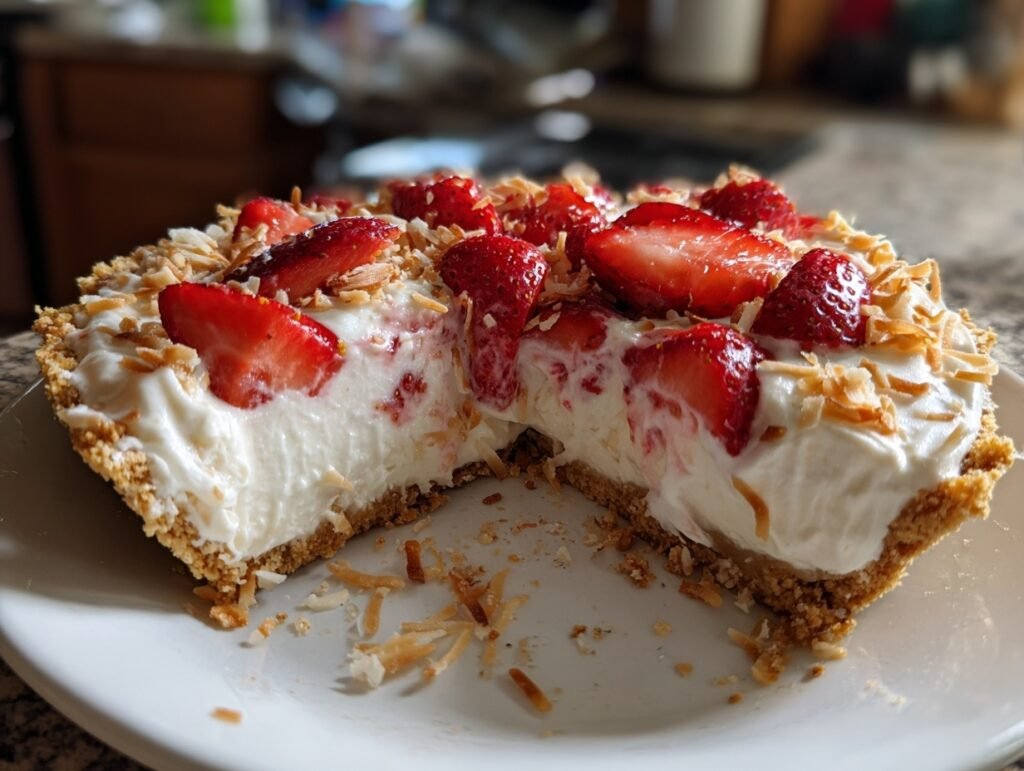 Strawberry Coconut Pie