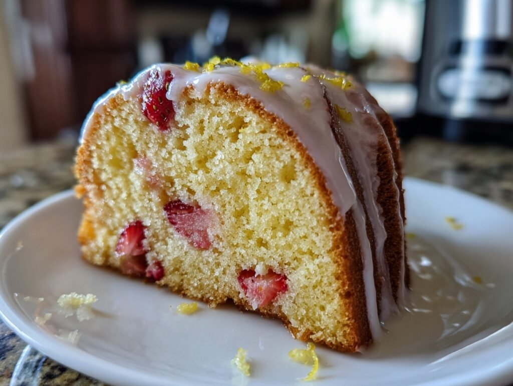 Strawberry Lemon Pound Cake