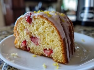 Strawberry Lemon Pound Cake