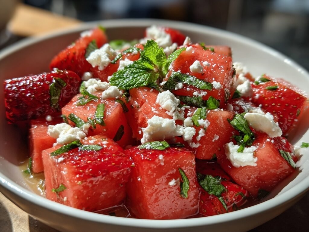 Watermelon Strawberry Salad
